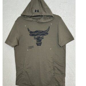 Under Armour Project Rock Short Sleeve Hoodie Size Small